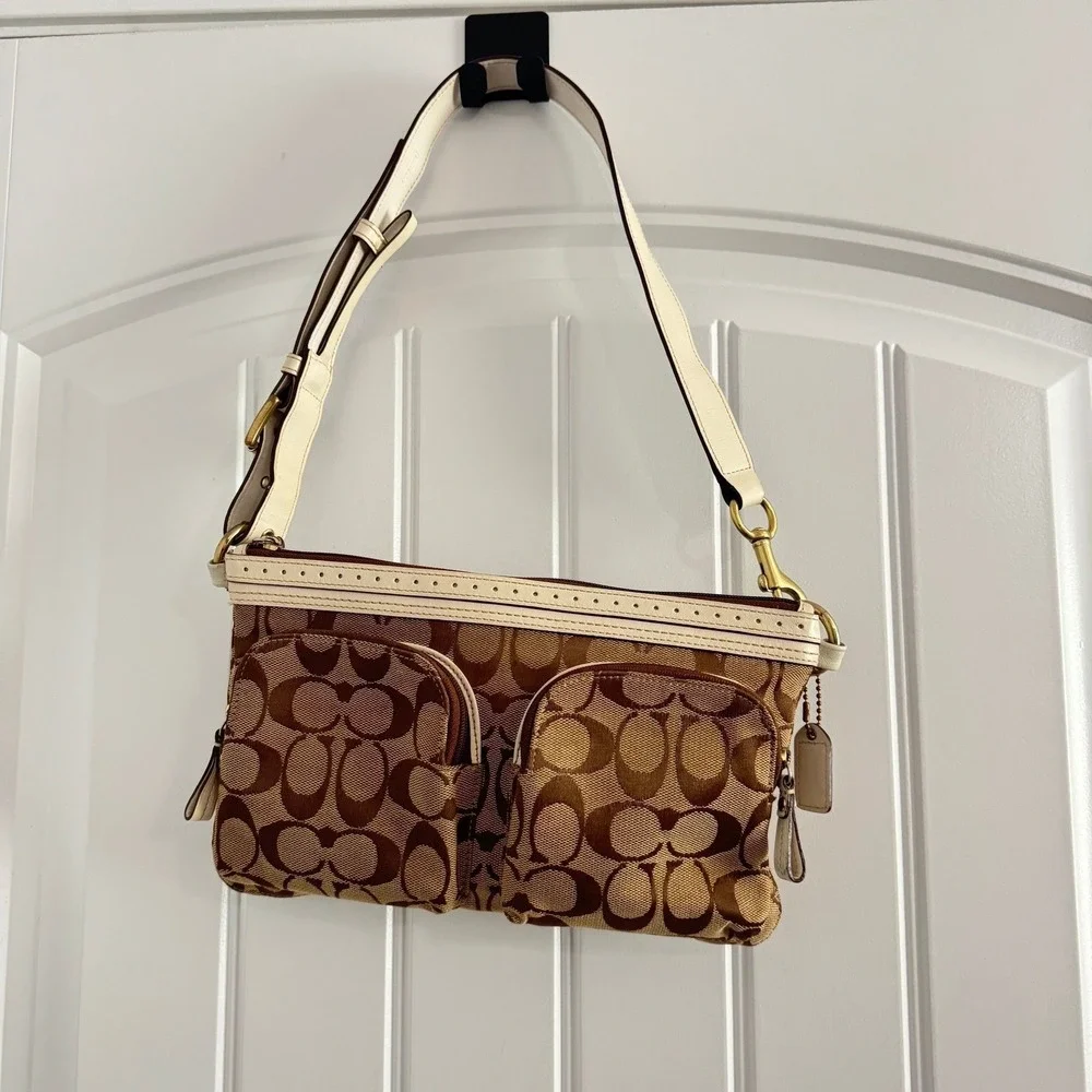 Coach Signature Canvas Shoulder Bag